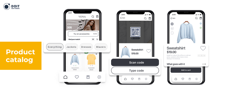 create a shopping app product catalog