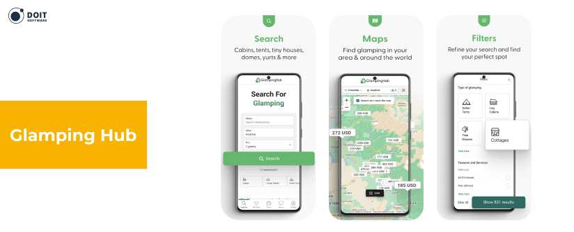 apps like airbnb glamping hub