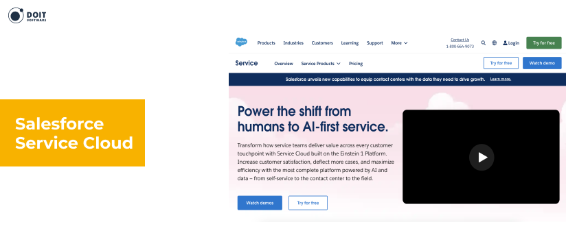 servicenow competitors Salesforce Service Cloud