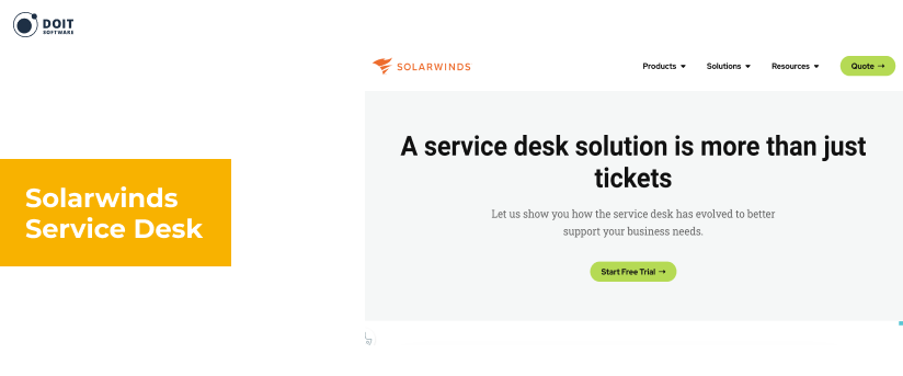 servicenow competitors Solarwinds Service Desk