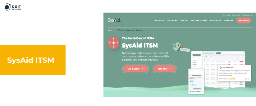 servicenow competitors SysAid ITSM