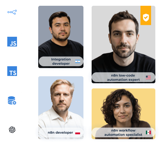 hire n8n developers global vetted automation experts